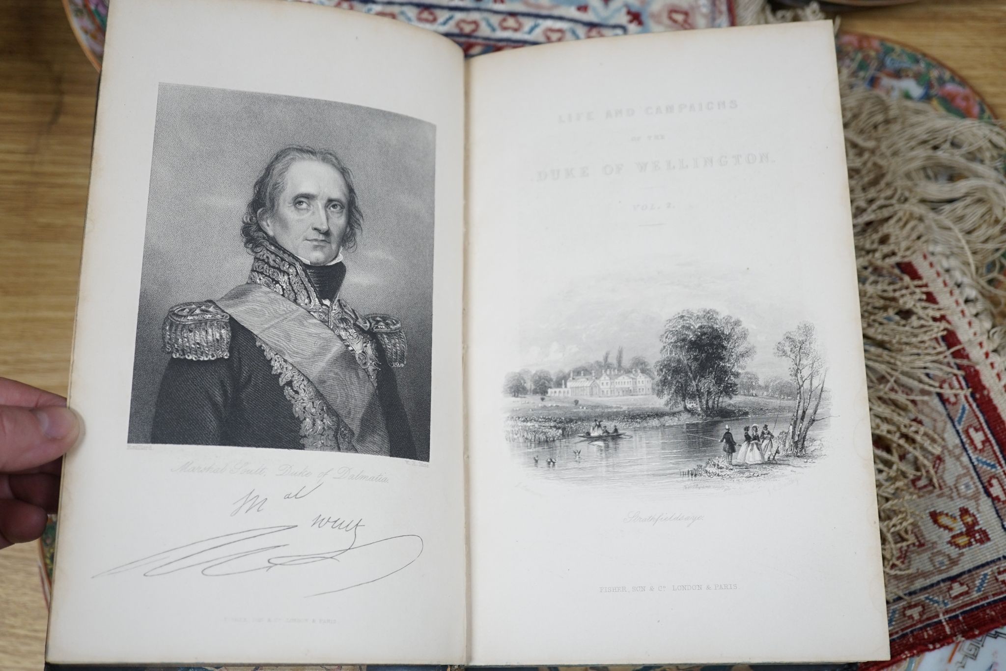 Maxwell, W.H. - Life of Field-Marshall His Grace the Duke of Wellington ..., 3 vols. pictorial engraved and printed titles, num. engraved plates (incl. portraits, maps & plans)